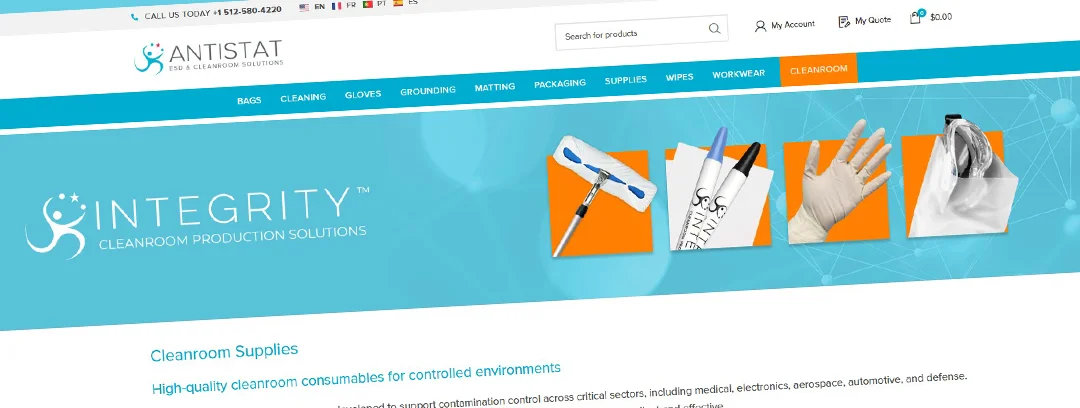 merger - caption 2 - cleanroom shop Cleanroom shop page on new website